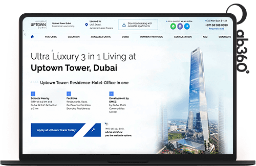 Website for Dubai’s new project – Uptown Tower
